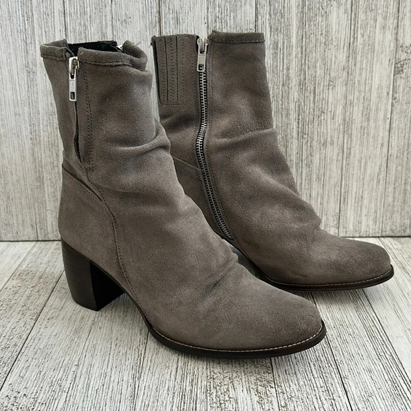 Jeffrey Campbell RuchedBoots, suede Slouchy Ankle Boots - Picture 2 of 9